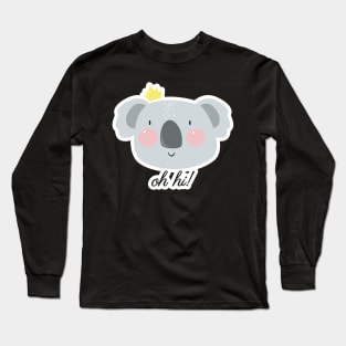 Cute Koala Drawing Long Sleeve T-Shirt